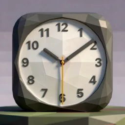 Clock icon in the Low-poly style for macOS