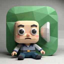 FaceTime icon in the Low-poly style for macOS