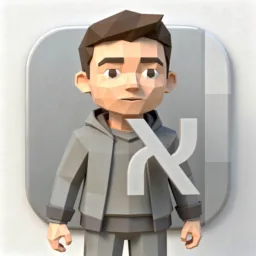 Font Book icon in the Low-poly style for macOS