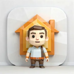 Home icon in the Low-poly style for macOS