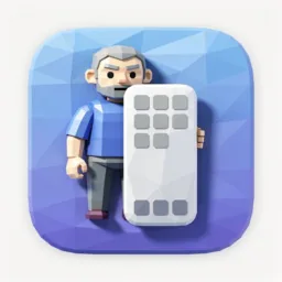iPhone Mirroring icon in the Low-poly style for macOS