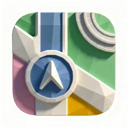 Maps icon in the Low-poly style for macOS