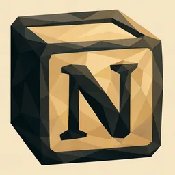Notion icon in the Low-poly style