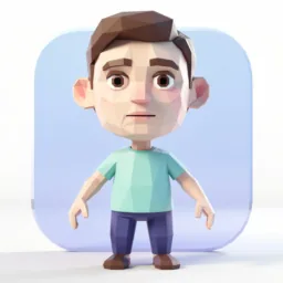 OrbStack icon in the Low-poly style for macOS