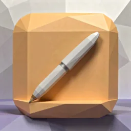Pages icon in the Low-poly style for macOS