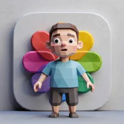 Photos icon in the Low-poly style for macOS
