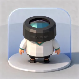 Preview icon in the Low-poly style for macOS
