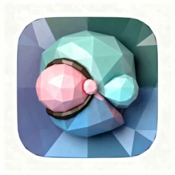 Siri icon in the Low-poly style for macOS