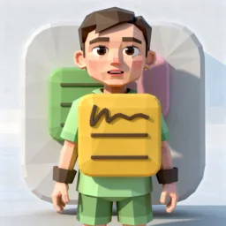 Stickies icon in the Low-poly style for macOS