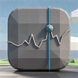Stocks icon in the Low-poly style for macOS
