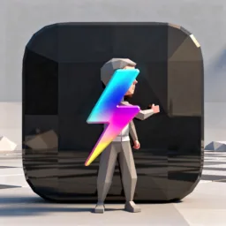 Supercharge icon in the Low-poly style for macOS