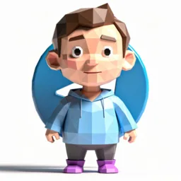 Telegram icon in the Low-poly style
