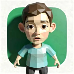 WhatsApp icon in the Low-poly style