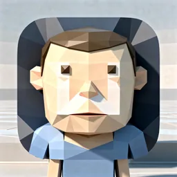 Windscribe icon in the Low-poly style
