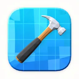 Xcode icon in the Low-poly style for macOS