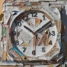 Clock icon in the Paper style for macOS