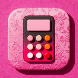 Calculator icon in the Pink style for macOS