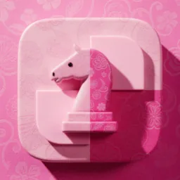 Chess icon in the Pink style for macOS