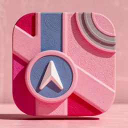 Maps icon in the Pink style for macOS