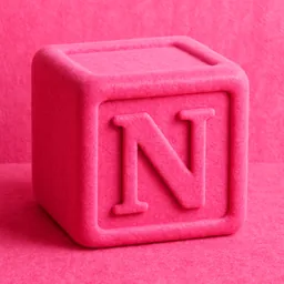 Notion icon in the Pink style