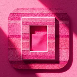 OpenCode icon in the Pink style for macOS