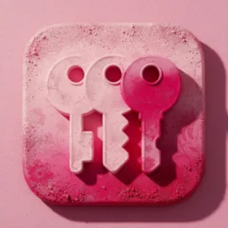 Passwords icon in the Pink style for macOS