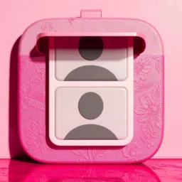 Photo Booth icon in the Pink style for macOS