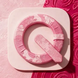 QuickTime Player icon in the Pink style for macOS