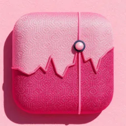 Stocks icon in the Pink style for macOS