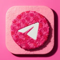 Telegram icon in the Pink style