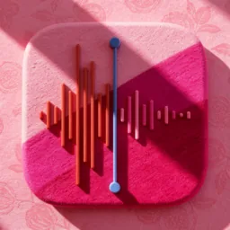 Voicememos icon in the Pink style for macOS