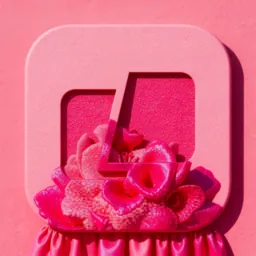 Warp icon in the Pink style for macOS