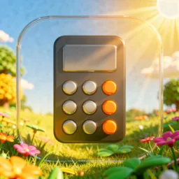 Calculator icon in the Sunlight style for macOS