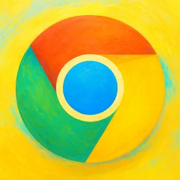 Google Chrome icon in the Sunlight style