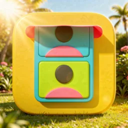 Photo Booth icon in the Sunlight style for macOS