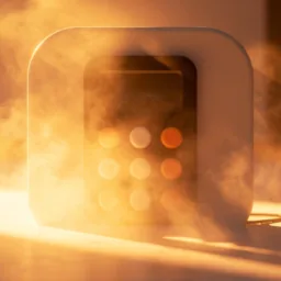 Calculator icon in the Sunset style for macOS