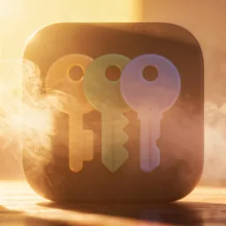 Passwords icon in the Sunset style for macOS