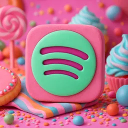 Spotify icon in the Sweets style