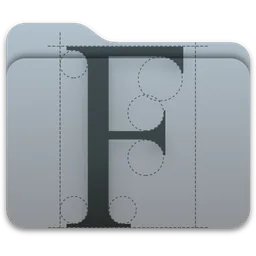 Fonts - Folder macOS icon by KibosJ