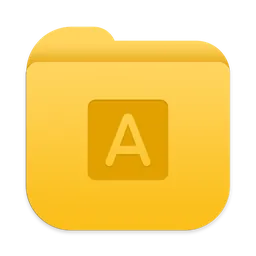 Fonts - Folder macOS icon by Keith Stoodley