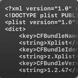 Xplist (Clear Dark) icon for macOS