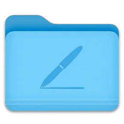 Pages - Folder macOS icon by bikosh_s